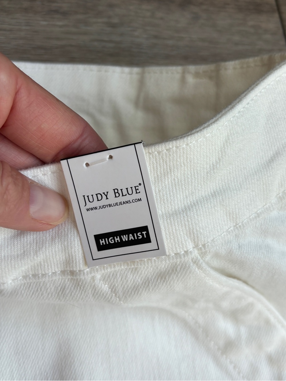 NWT Judy Blue High Rise Drawstring Jogger Jeans White Ecru Sz 20W - Picture 6 of 15